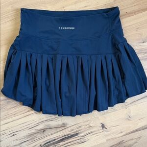 GOLDHINGE Navy Pleated Athletic Skort